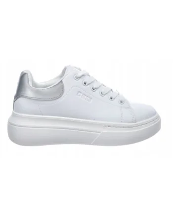 Pantofi de dama  piele ecologica, SS247245, tenisi albi cu platforma, Alb