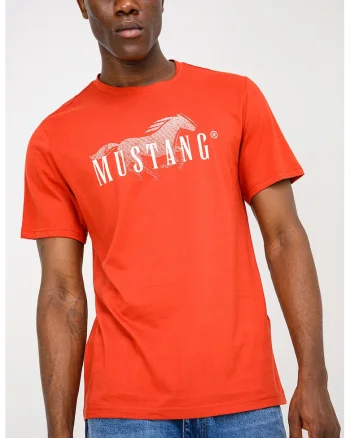 Tricou cu imprimeu logo Austin, Caramiziu