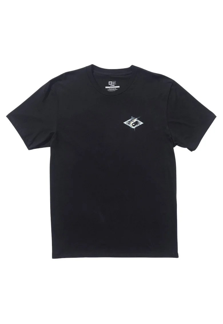 Tricou din bumbac cu imprimeu grafic si manecis curte
