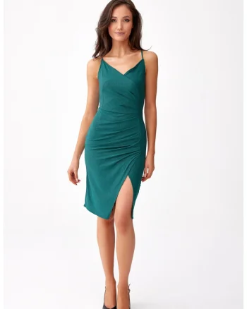 Rochie cu sclipici si spatele gol, Oliveira, Verde