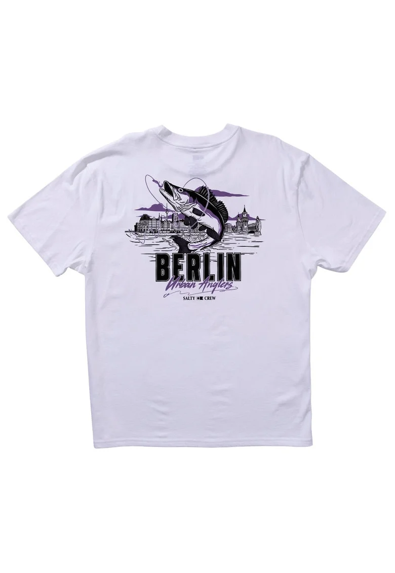 Tricou cu decolteu la baza gatului si logo grafic frontal