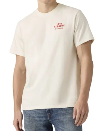 Tricou cu imprimeu pe partea din spate si logo frontal discret