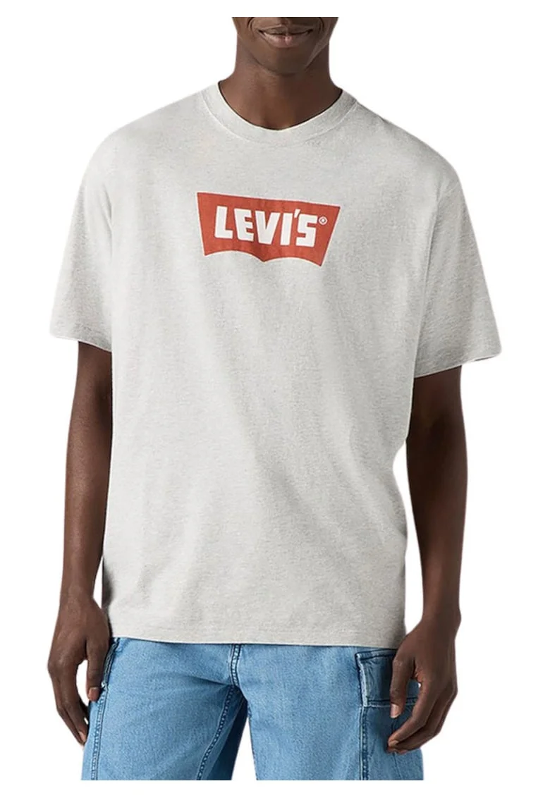 Tricou cu decolteu la baza gatului si imprimeu frontal