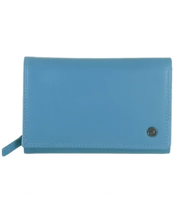 Portofel dama piele naturala 15.5 x 10 x 3.5 cm, Spongy Nappa,, Albastru