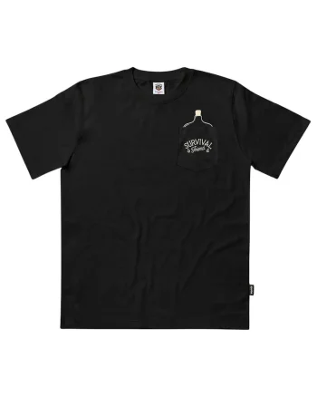 Tricou din bumbac organic cu croiala dreapta si imprimeu pe partea din spate