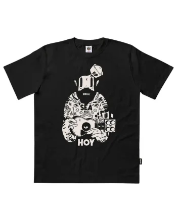 Tricou regulra fit din bumbac organic cu imprimeu grafic pe piept