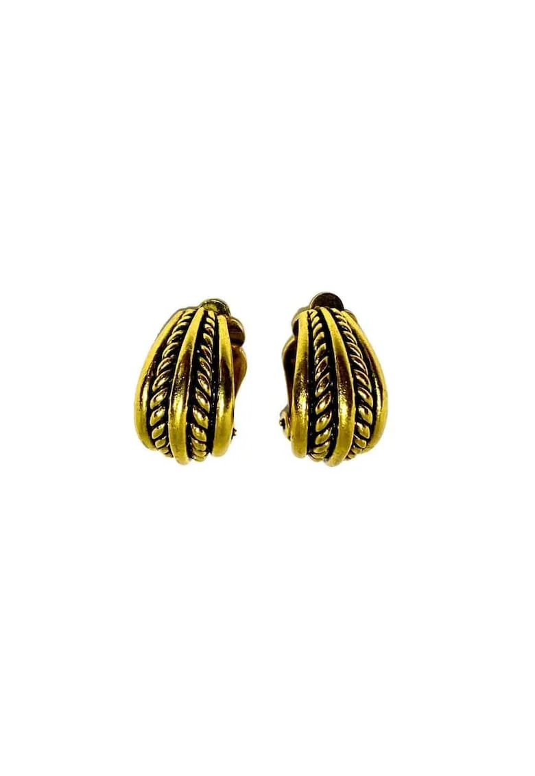 Cercei Emma, Clips,  Aliaj metalic, Auriu