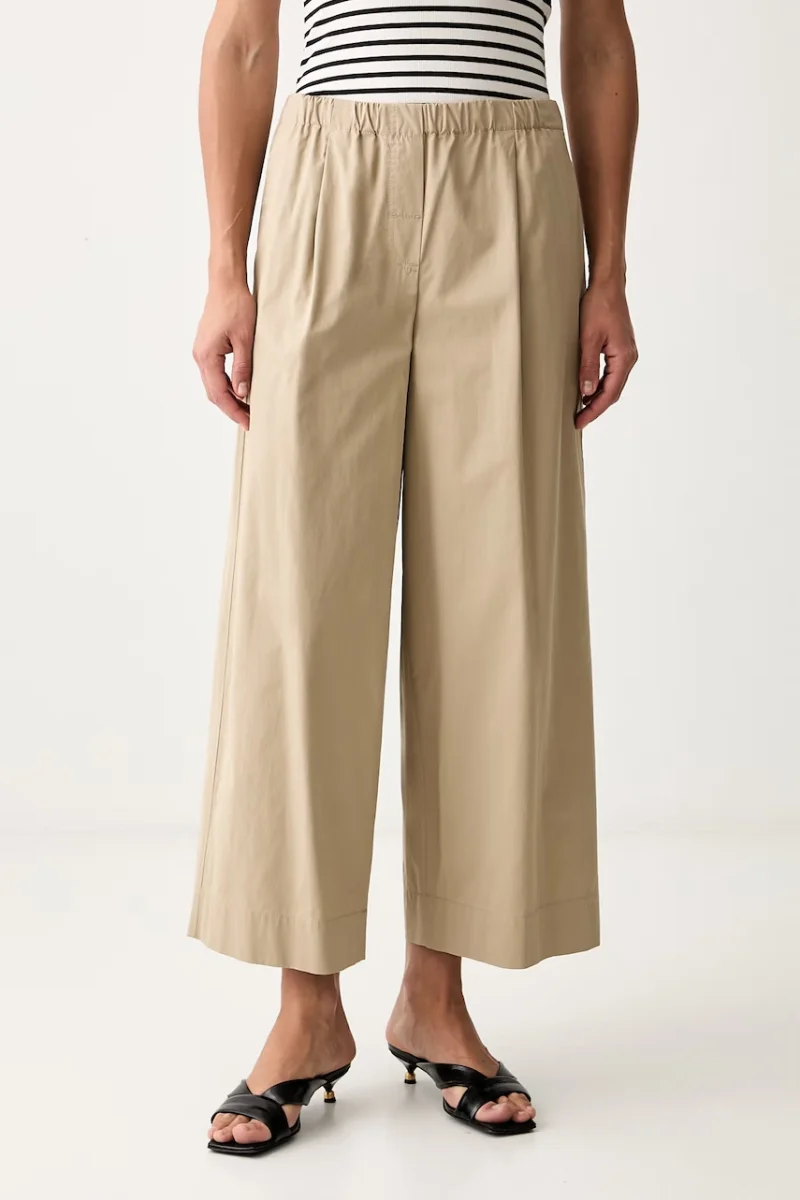 Weekend Max Mara pantaloni straight pentru femei din bumbac WKDLIBERO
