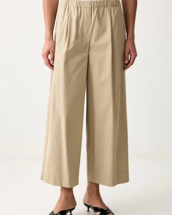 Weekend Max Mara pantaloni straight pentru femei din bumbac WKDLIBERO