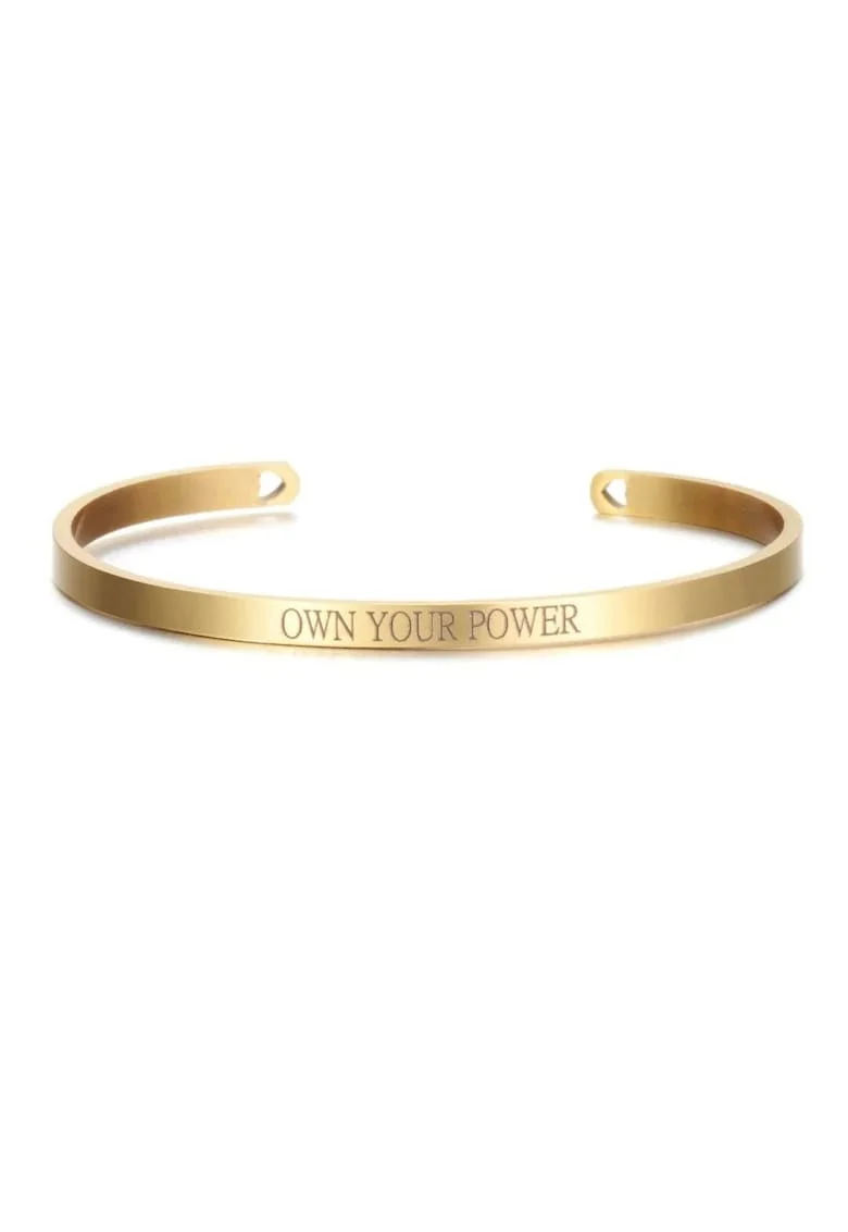 Bratara aurie, ajustabila, gravata Own Your Power P2,