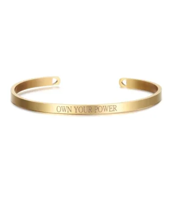 Bratara aurie, ajustabila, gravata Own Your Power P2,