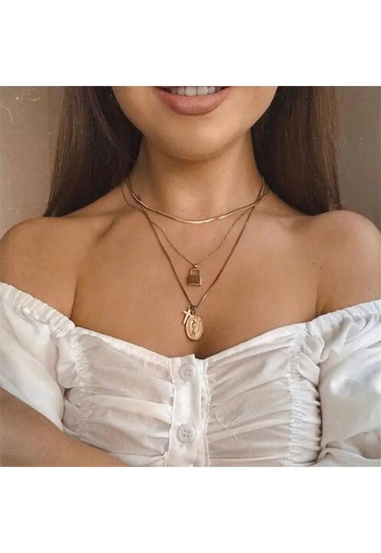 Colier Ellert Gold C13,  Aliaj metalic, Auriu