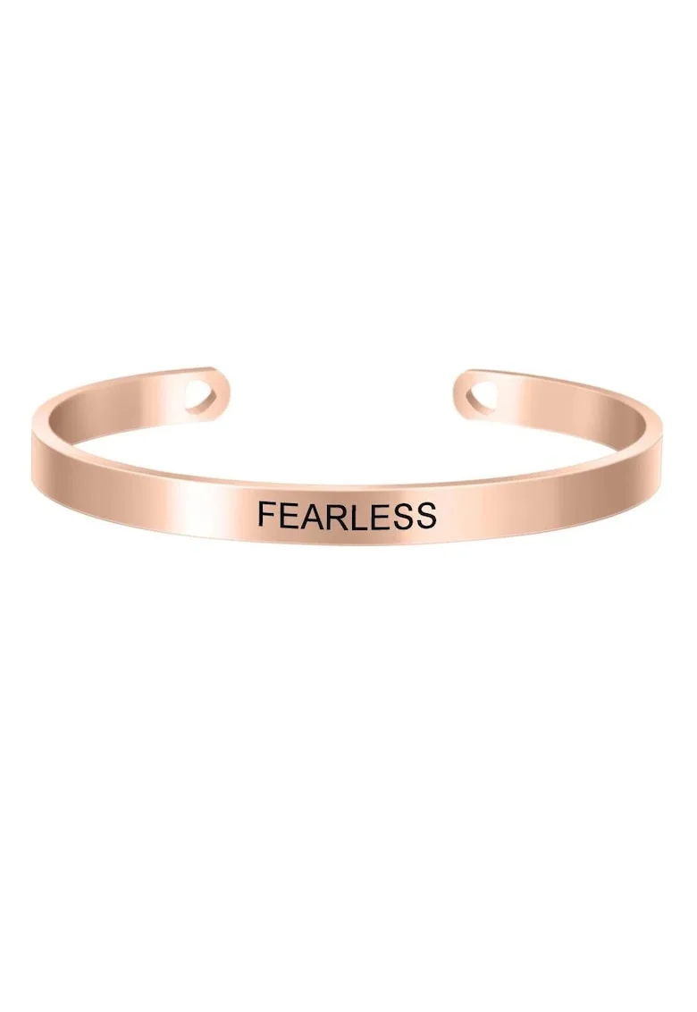Bratara ajustabila, aurie, gravata Fearless P2,  Auriu rose
