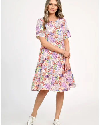 Rochie Dama  Microfloral, Multicolor