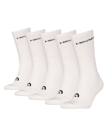 , Set de sosete lungi unisex - 5 perechi, Alb