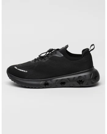 Pantofi sport din material textil cu logo, Negru