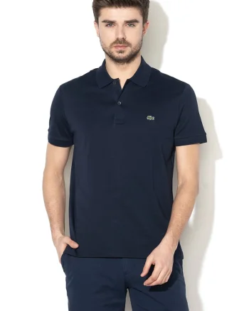 Tricou polo regular fit de bumbac, Bleumarin