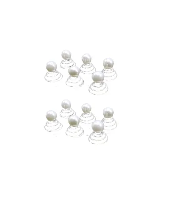 Set 12 accesorii de par, argintii, cu perle, Elita C5,
