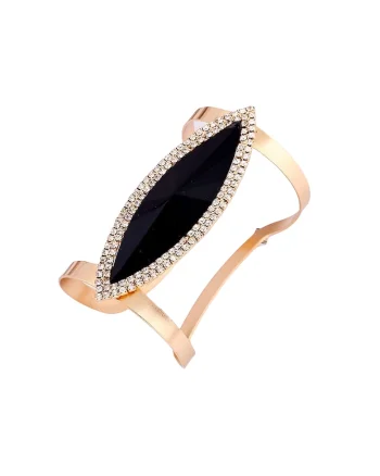 Bratara aurie,  reglabila, cu pietre, diametru 6 cm, Oderia C2