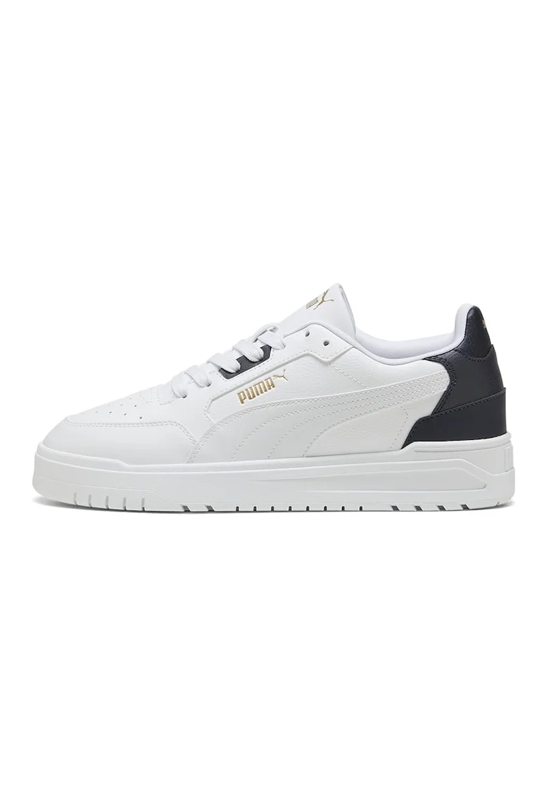 Pantofi sport Shuffle Dowtown de piele ecologica, Alb/Bleumarin