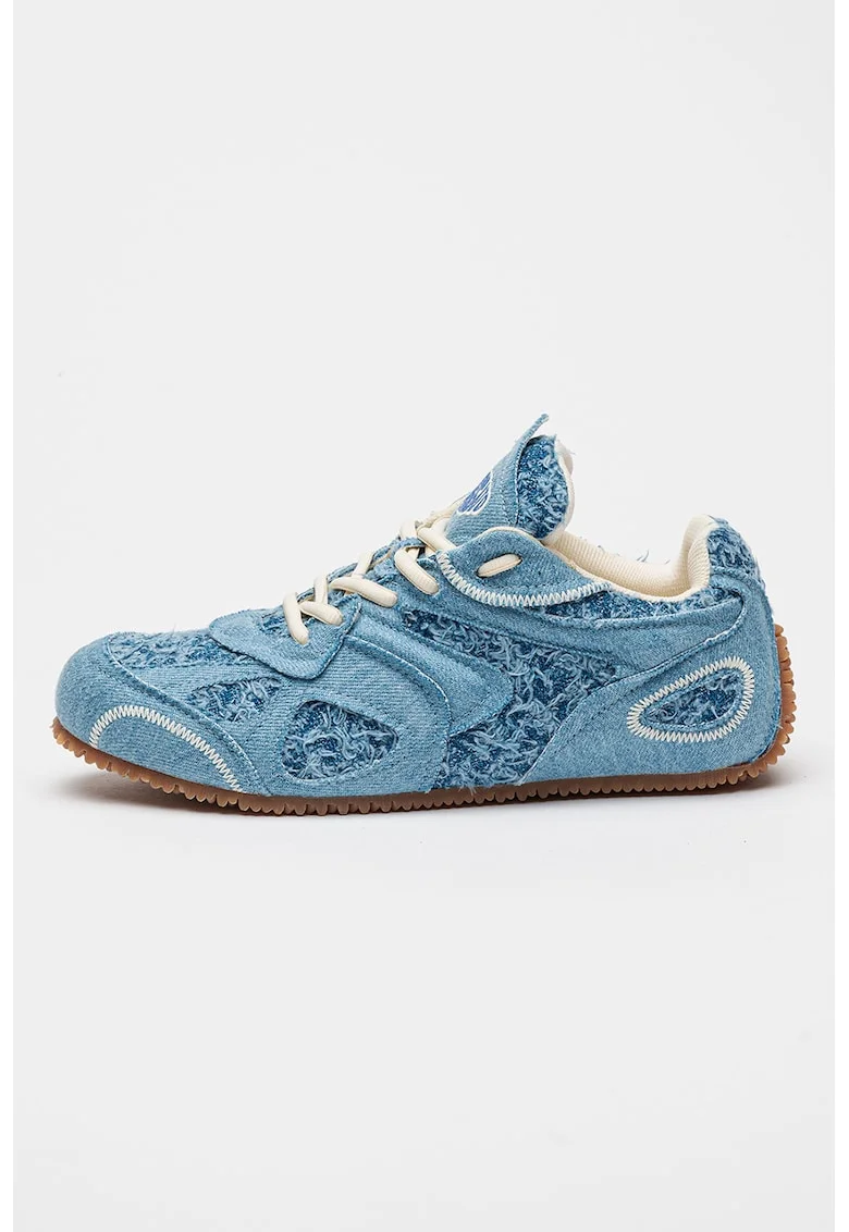 Pantofi sport din denim cu aspect texturat Slow, Albastru deschis melange
