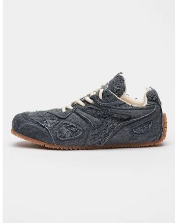 Pantofi sport din denim cu aspect texturat Slow, Gri inchis