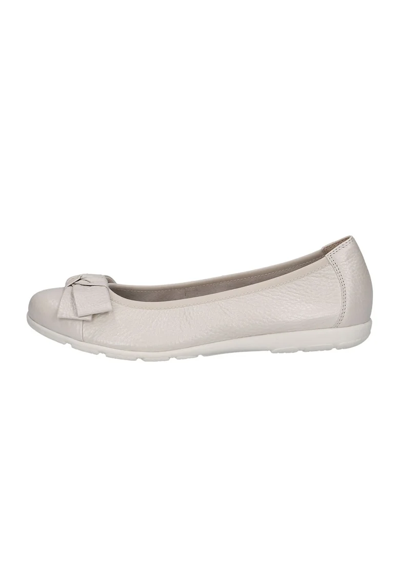 Balerini de piele cu funda, Maro taupe deschis