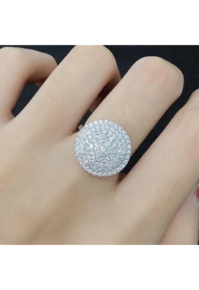 Inel argintiu, cu pietre din zirconiu, Solvor C20 - 7 (circumferinta: 54.5 mm)