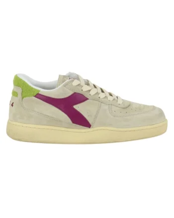 Pantofi sport din piele nabuc Basket Shearling,
