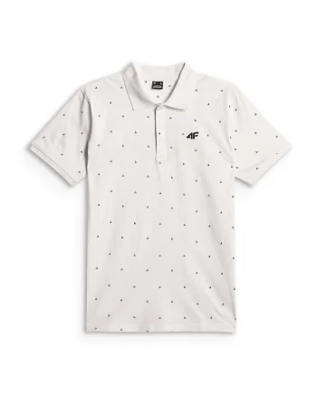 Tricou barbati,  regular, alb, din bumbac