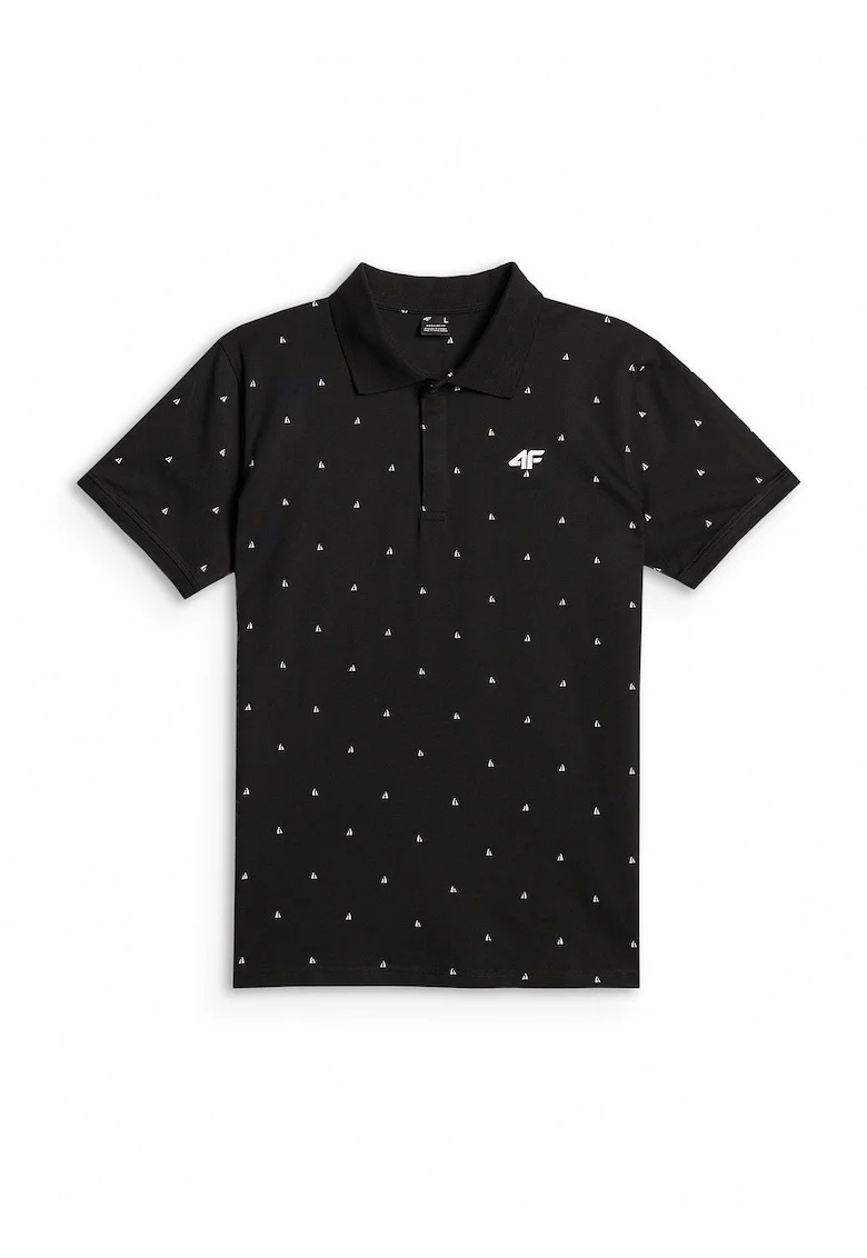 Tricou polo barbati  croiala clasica, bumbac, negru