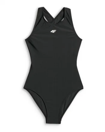Costum de baie intreg pentru fete  protectie impotriva clorului, filtru UPF 30+, poliester|elastan, Negru