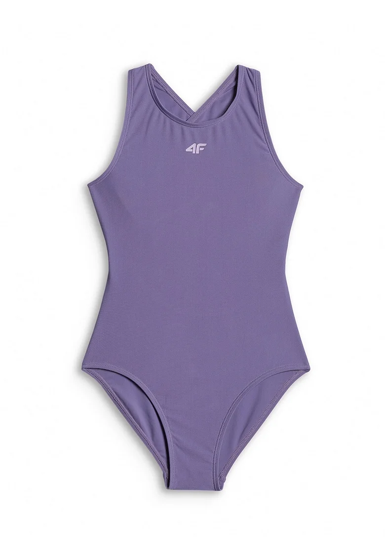 Costum de baie intreg pentru fete  protectie impotriva clorului, filtru UPF 30+, poliester|elastan, Violet