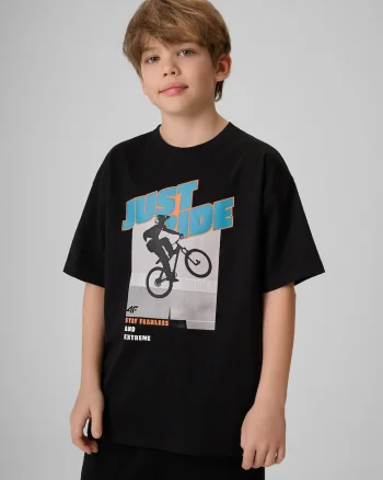 Tricou copii,  croiala lejera, bumbac, negru