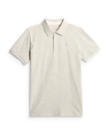 Tricou polo barbati  regular, gri, bumbac, croiala confortabila