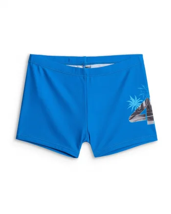 Pantaloni scurti de baie copii  albastru, uscare rapida, ajustare talie