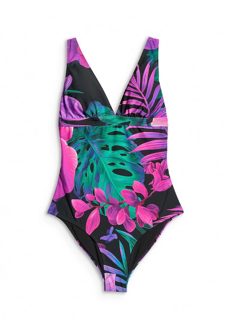 Costum de baie dintr-o singura piesa,  ajustare confortabila, uscare rapida, multicolor