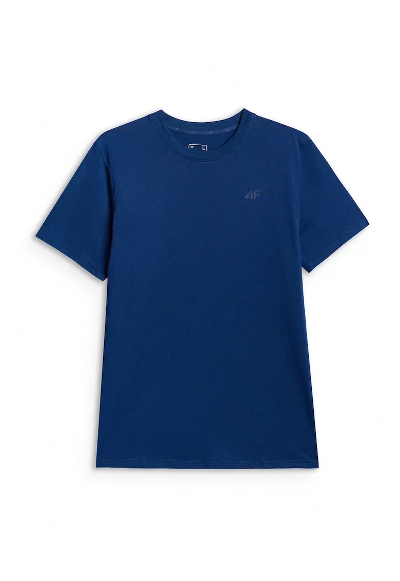 Tricou barbati  simplu, croiala regular, material usor, culoare albastru inchis