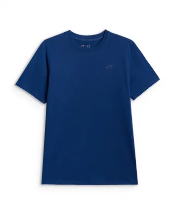 Tricou barbati  simplu, croiala regular, material usor, culoare albastru inchis