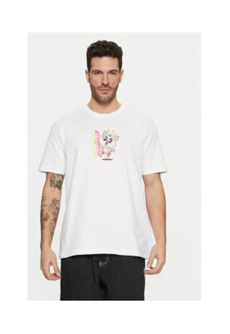 Tricou la baza gatului cu imprimeu logo