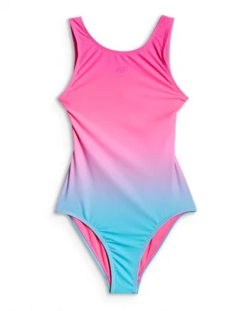 Costum de baie intreg pentru fete  multicolor, uscare rapida, bretele fara reglare, poliester|elastan