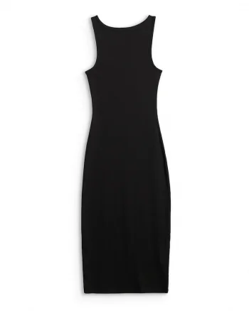 Rochie de dama  tricot reiat, croiala slim, negru