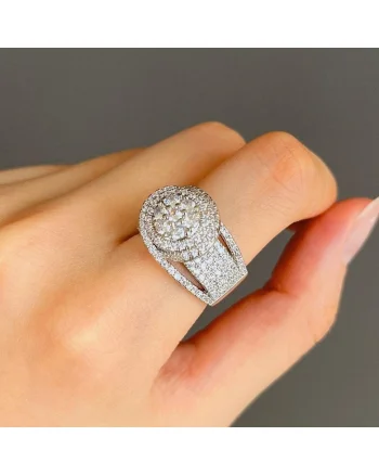 Inel argintiu, cu pietre din zirconiu, Smilla C9 - 6 (circumferinta: 51.9 mm)