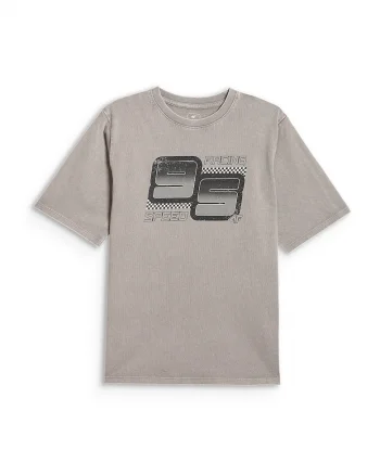 Tricou copii,  larg, acid wash, gri, bumbac