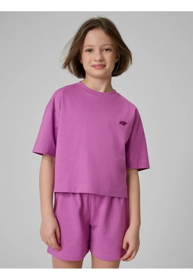 Tricou copii,  bumbac, croiala lejera, roz