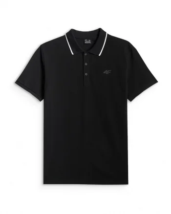 Tricou polo,  barbati, culoare neagra, din material bumbac