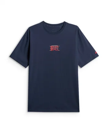 Tricou barbati  lejer, imprimeu, bleumarin, bumbac