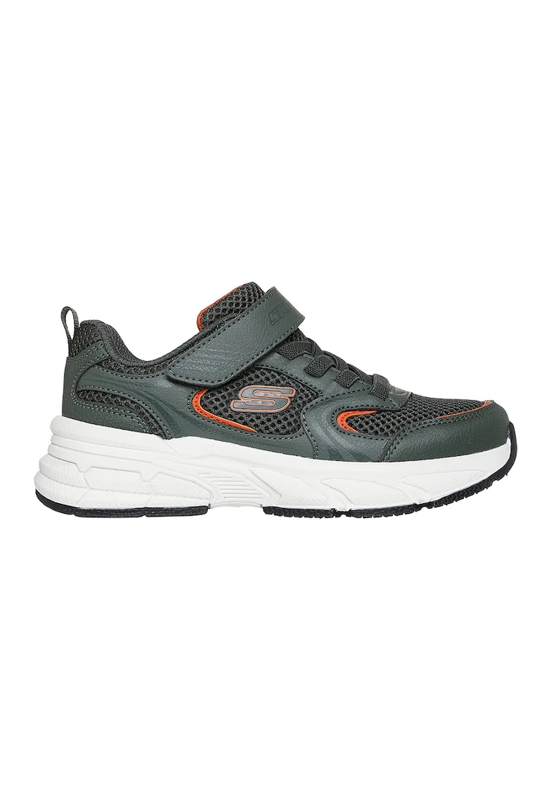 Pantofi sport Retro-Graph cu detalii logo, Verde masliniu