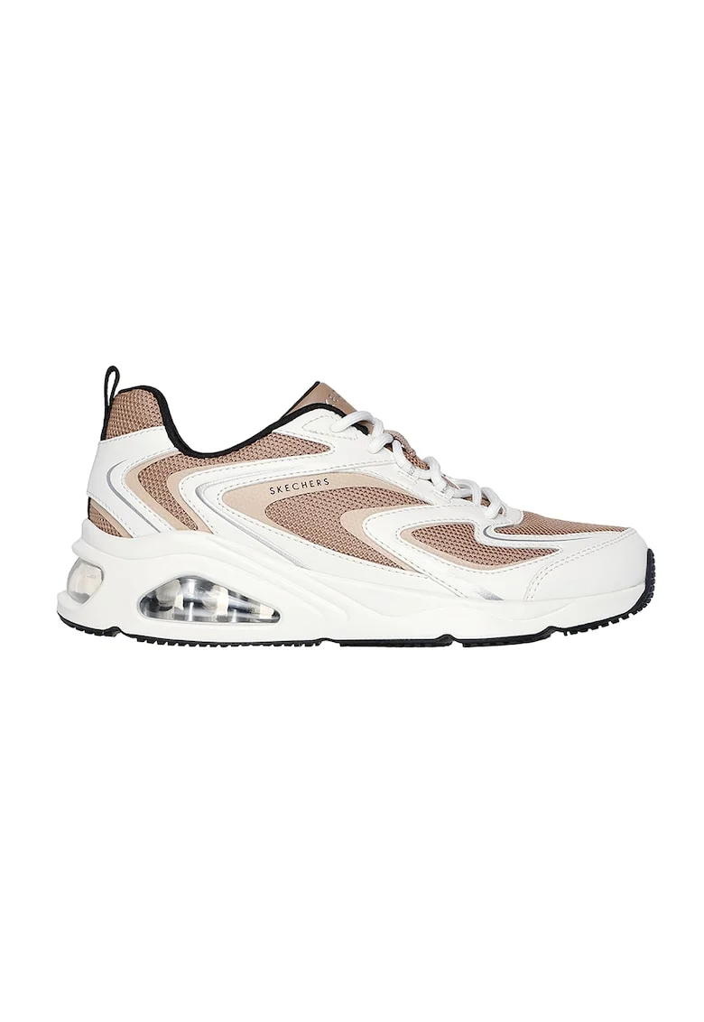 Pantofi sport wedge cu segmente din material sintetic Tres-Air-Uno, Alb/Maro deschis