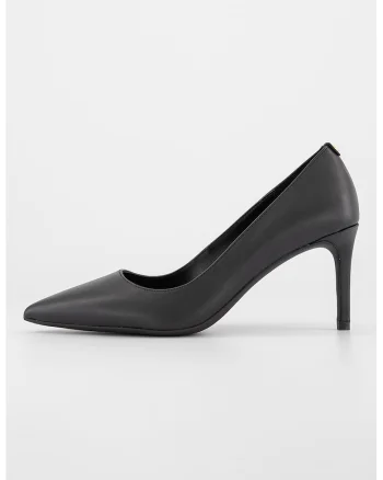 Pantofi de piele cu varf ascuti Alina Flex, Negru